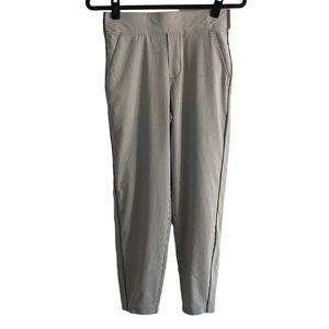 Brooklyn Textured Ankle Pant City Stripe Grey White sz 4P